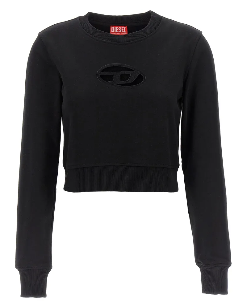 Diesel F Slimmy Cropped Sweatshirt Black