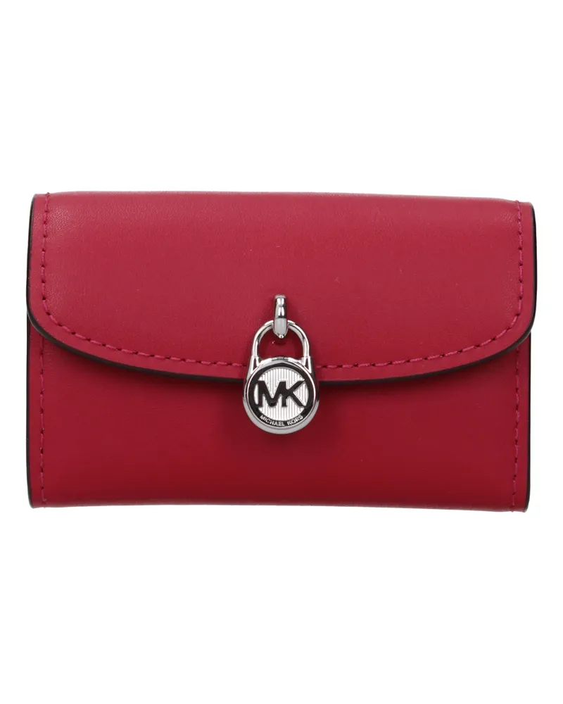 Michael Kors Lyra Damens Geldbörse aus rotem/dunklem Himbeerleder -