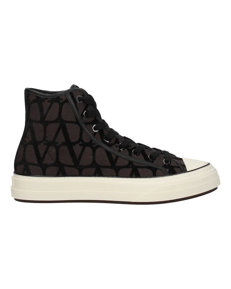 Valentino Garavani Herrens Sneakers Stoff Braun/Dunkle Schokolade -
