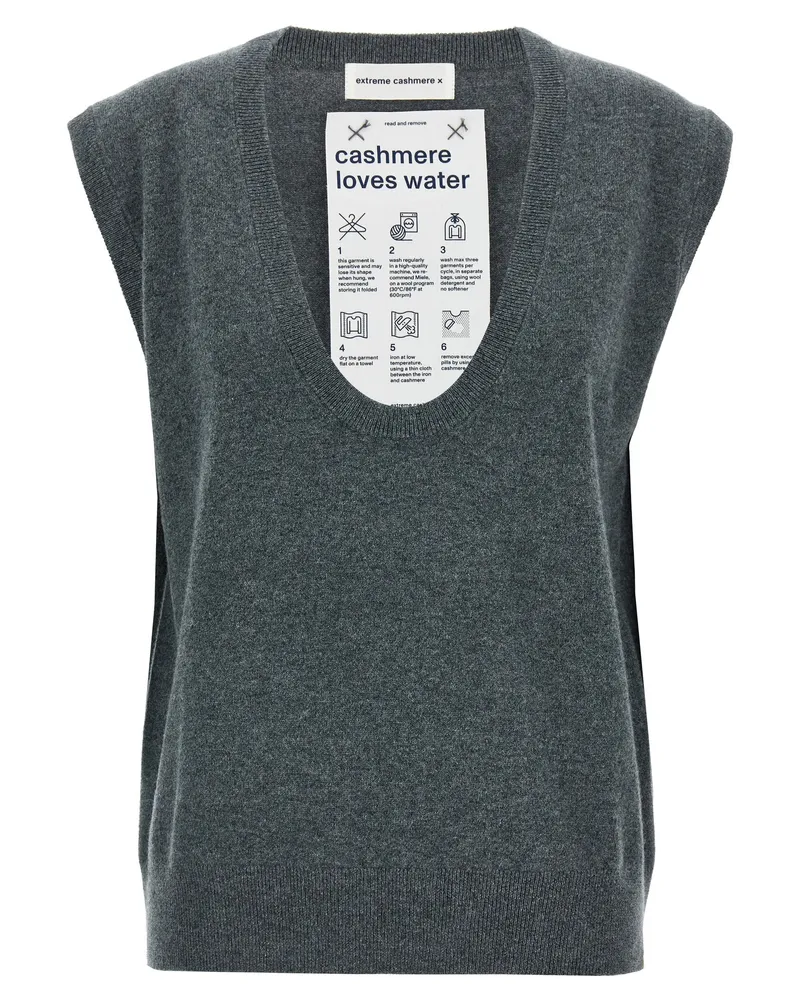 extreme cashmere Extremer Kaschmir 'N.423 Lord' Weste Gray