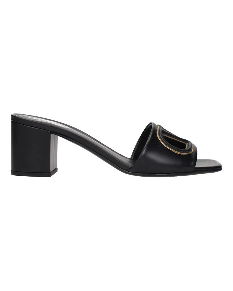 Valentino Garavani Damens Sandalen aus schwarzem Leder -
