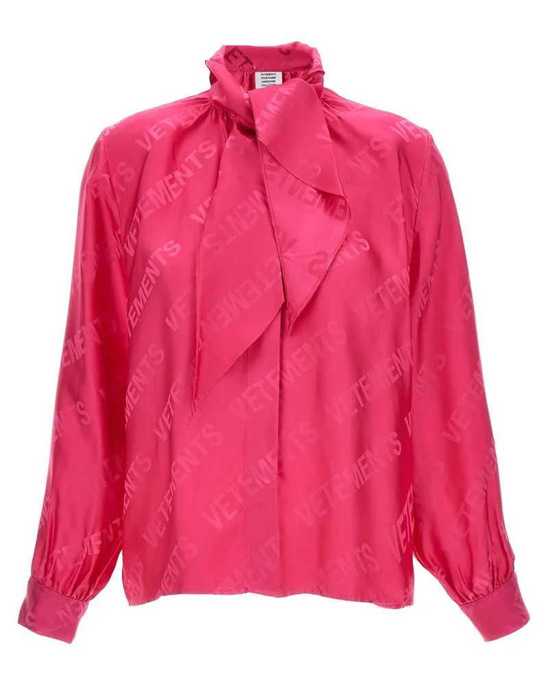 VETEMENTS Monogramm' Bluse Fuchsia