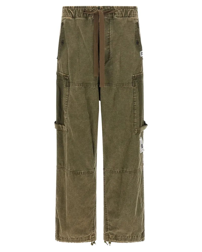 MIHARAYASUHIRO Cotton Satin Cargo“-Hose Green