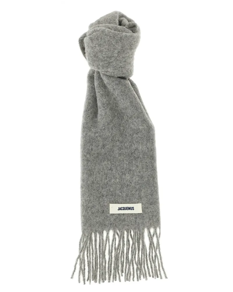Jacquemus L'Echarpe Carro' Schal Gray