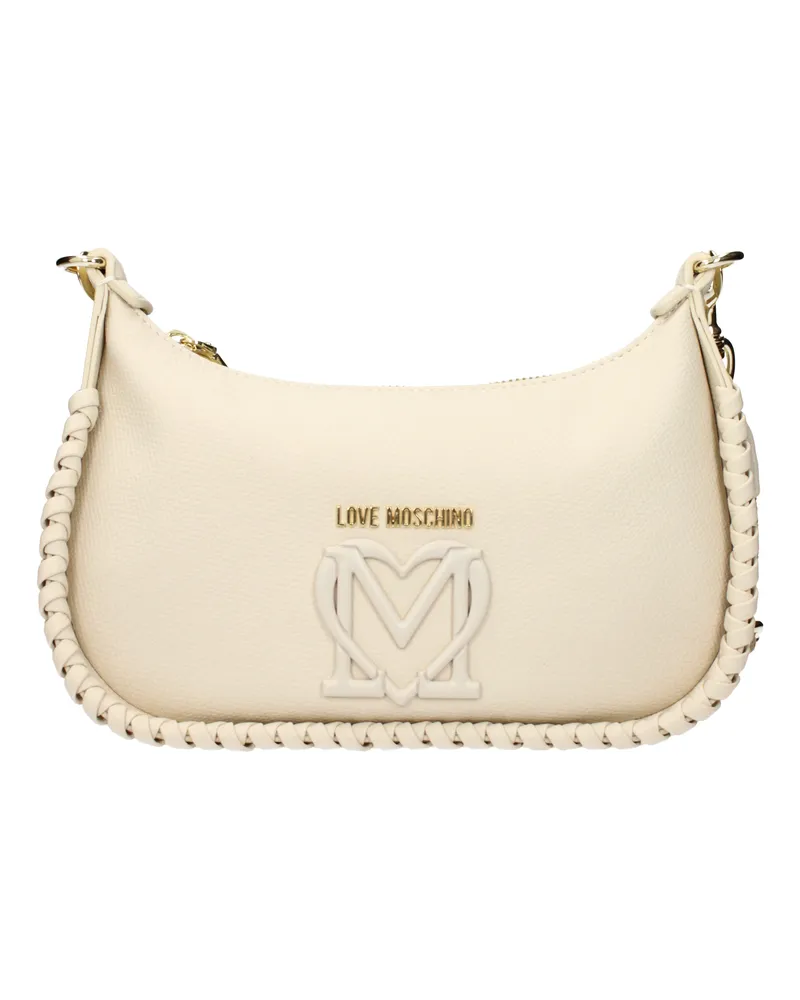 Moschino Damens Umhängetaschen Polyurethan Beige/Elfenbein -
