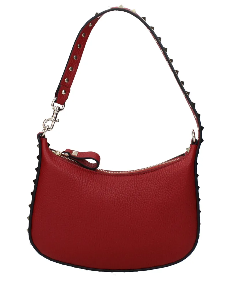 Valentino Garavani Damens Umhängetaschen Rot/Lippenstift Leder -