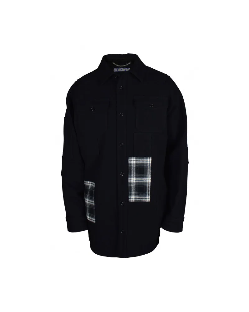 OFF-WHITE Aus weißem Mantel Black