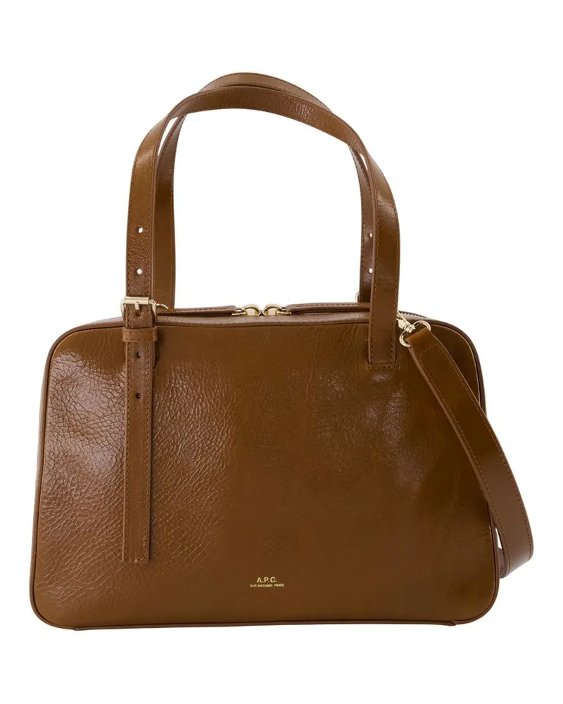 A.P.C. Virginie Umhängetasche  Lederbraun Braun