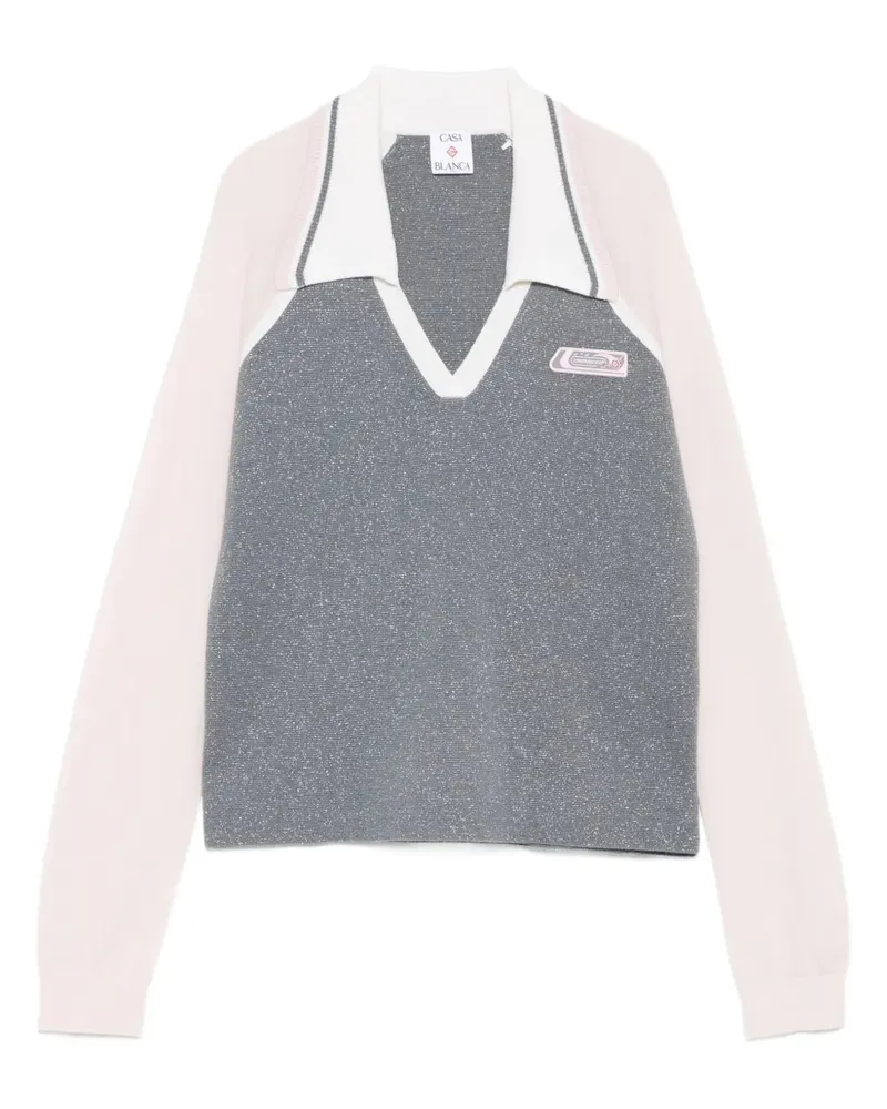 Casablanca Paris langärmliges Tennispolo Multicolor