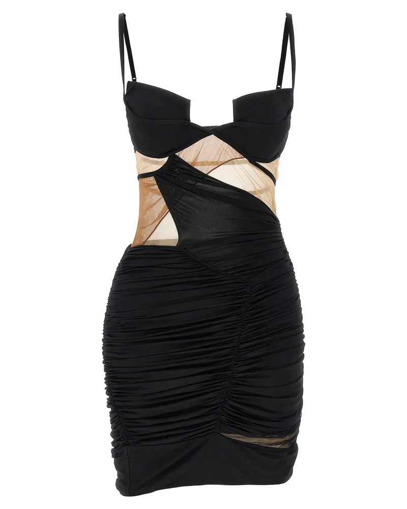 Nensi Dojaka Drapped Mini Kleid' Kleid Black