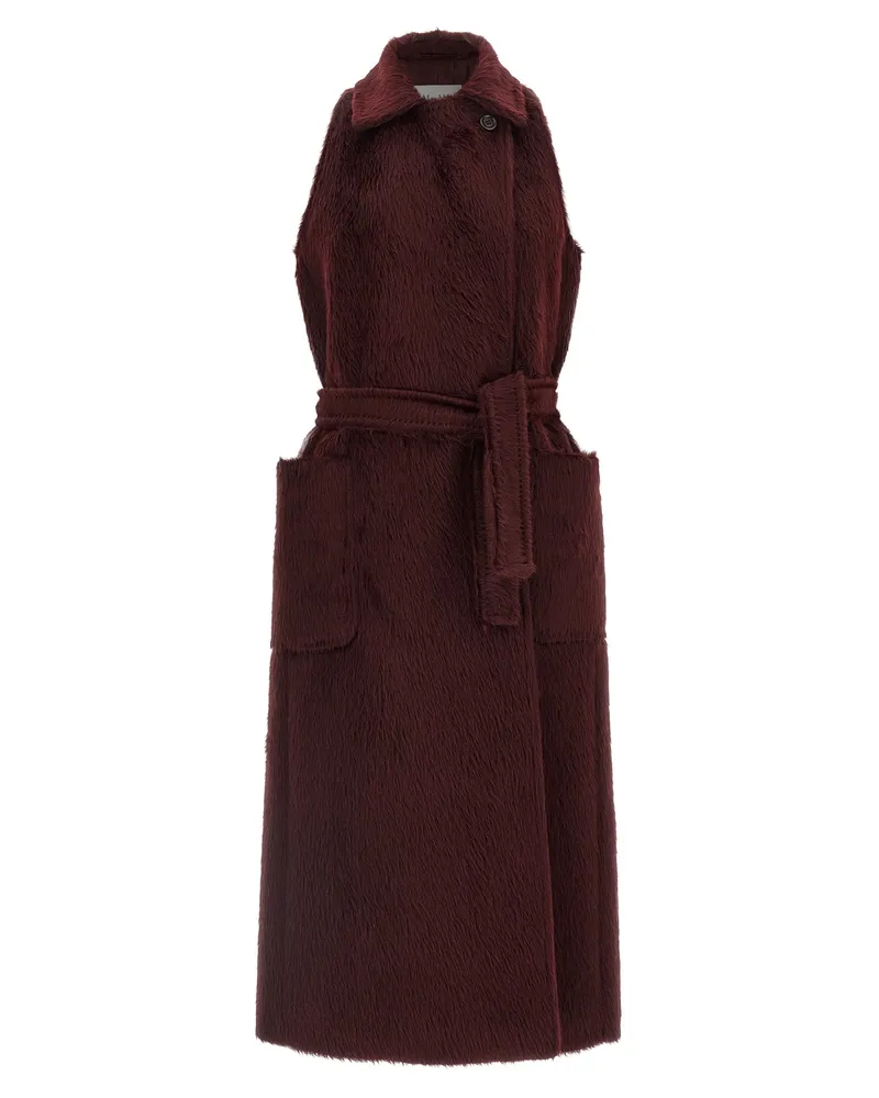 Max Mara Abbozzi1234' Mantel Bordeaux