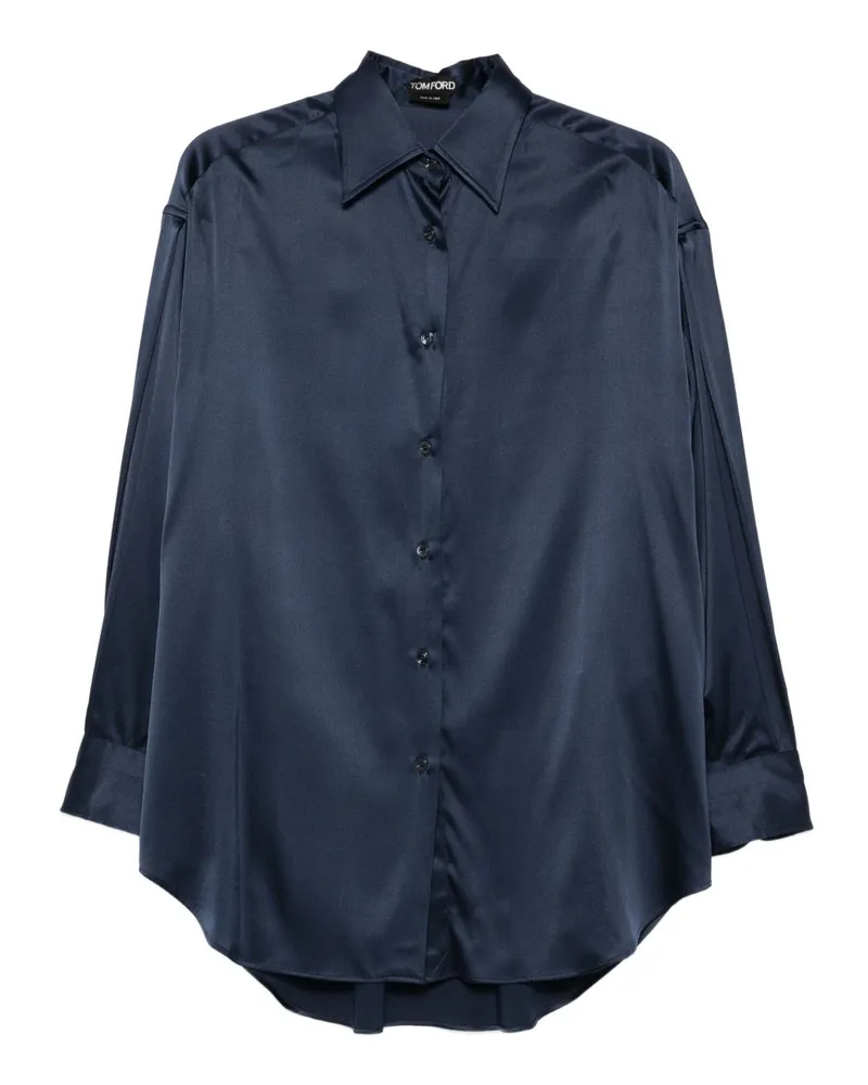 Tom Ford Seidenhemd Blue