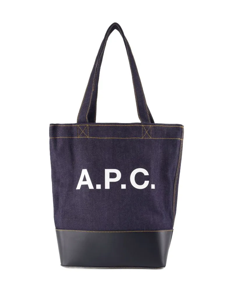 A.P.C. TOTE AXEL  Baumwollblau Blau