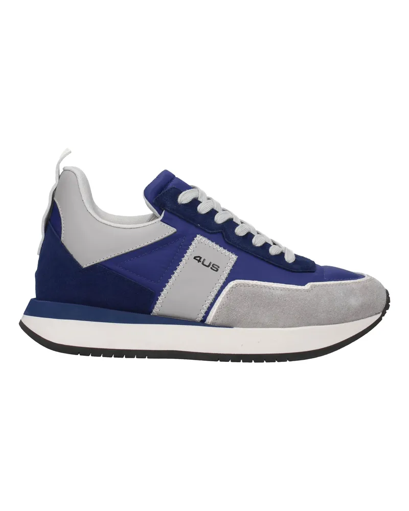 Cesare Paciotti Sneakers 4us Herrens Stoff Blau/Grau -