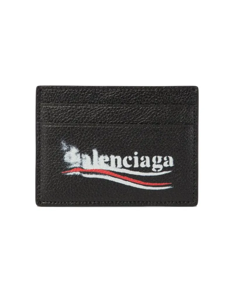 Balenciaga Leder Kreditkartenkoffer Black