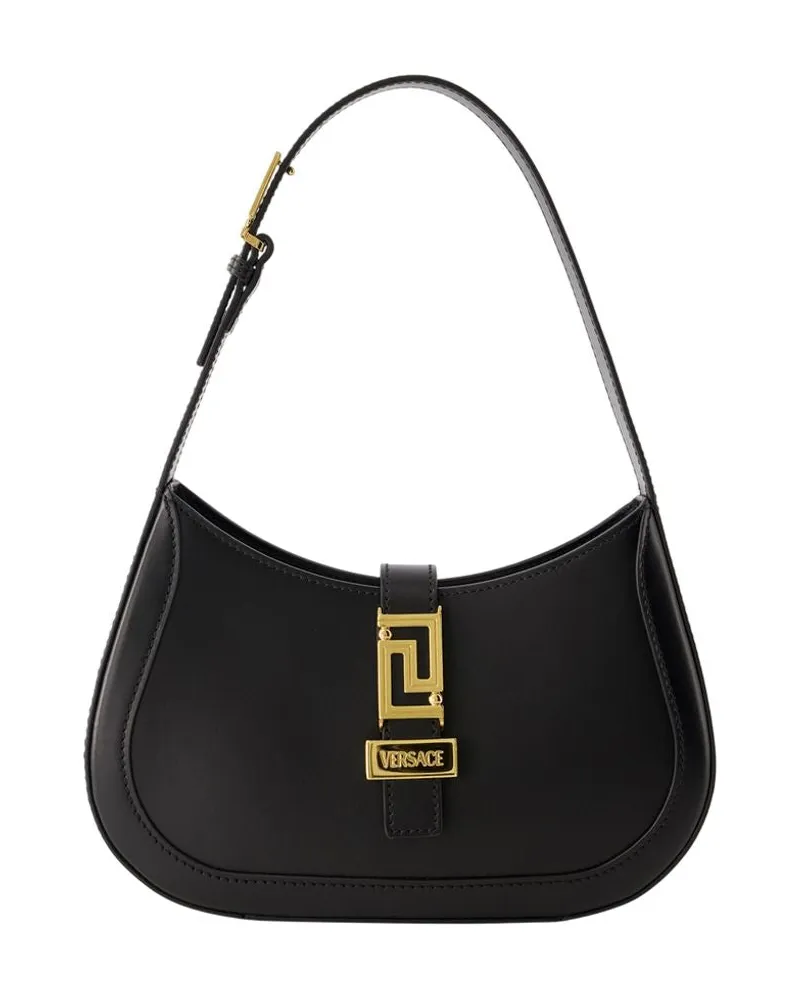 Versace Greca Göttin Small Hobo Bag  Leder schwarz Schwarz