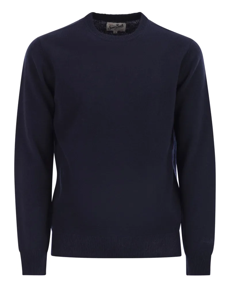 MC2 Saint Barth Regent Lambswool Crew Halsspringer Blue