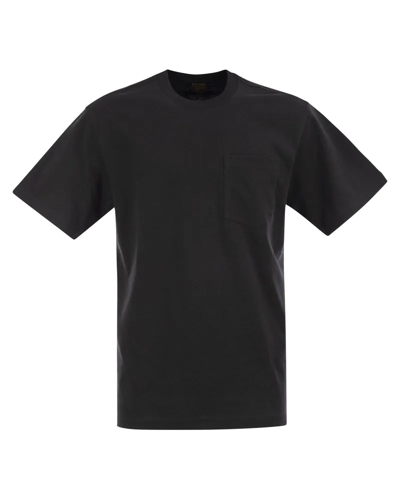 Filson Cotton T -Shirt mit Brusttasche Black