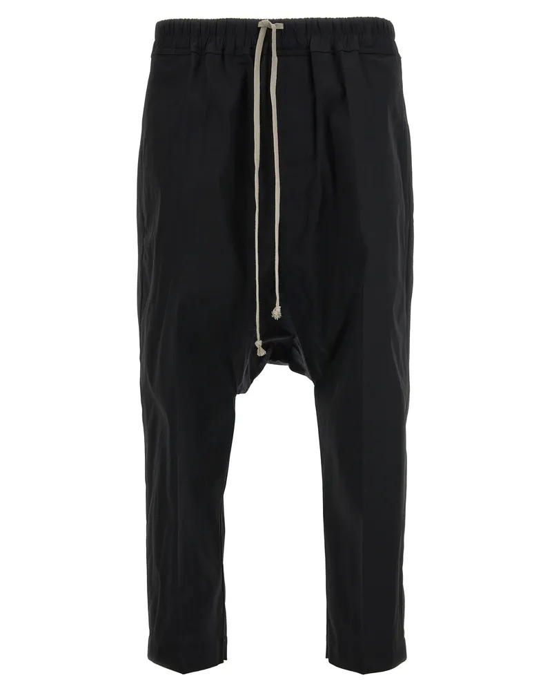 Rick Owens Drawnstring Cropped“-Hose Black