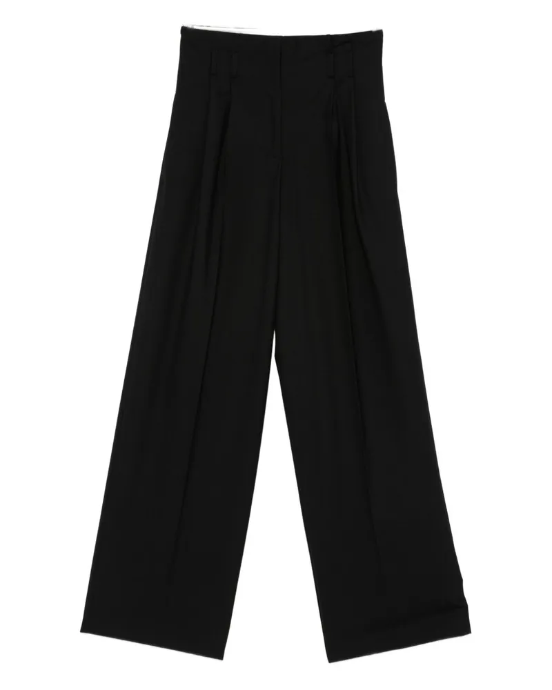 Semicouture Hose aus Matisse-Wollmischung Black