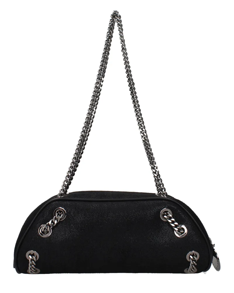 Stella McCartney Damens Falabella Bowling Umhängetasche Eco Wildleder Schwarz -