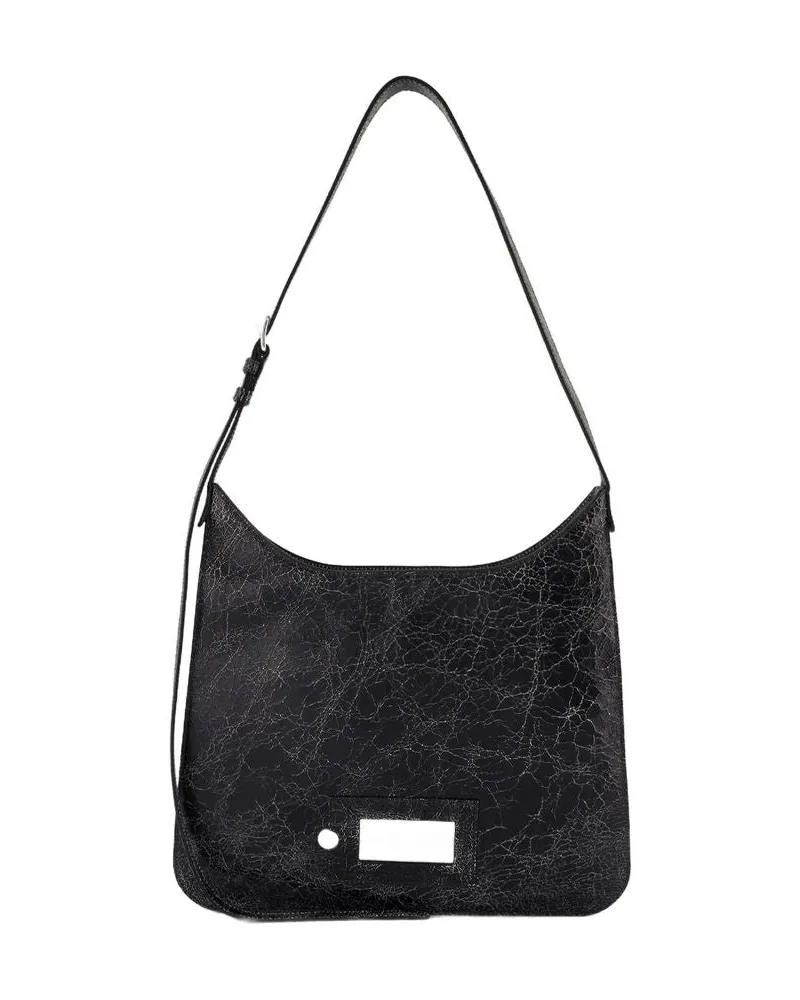 Acne Studios Platt Umhängetasche  Leder schwarz Schwarz