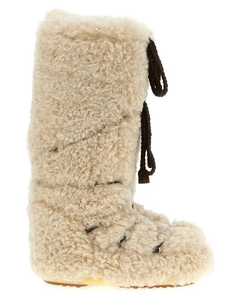 Moon Boot Symbol Curly Extra' Stiefel White