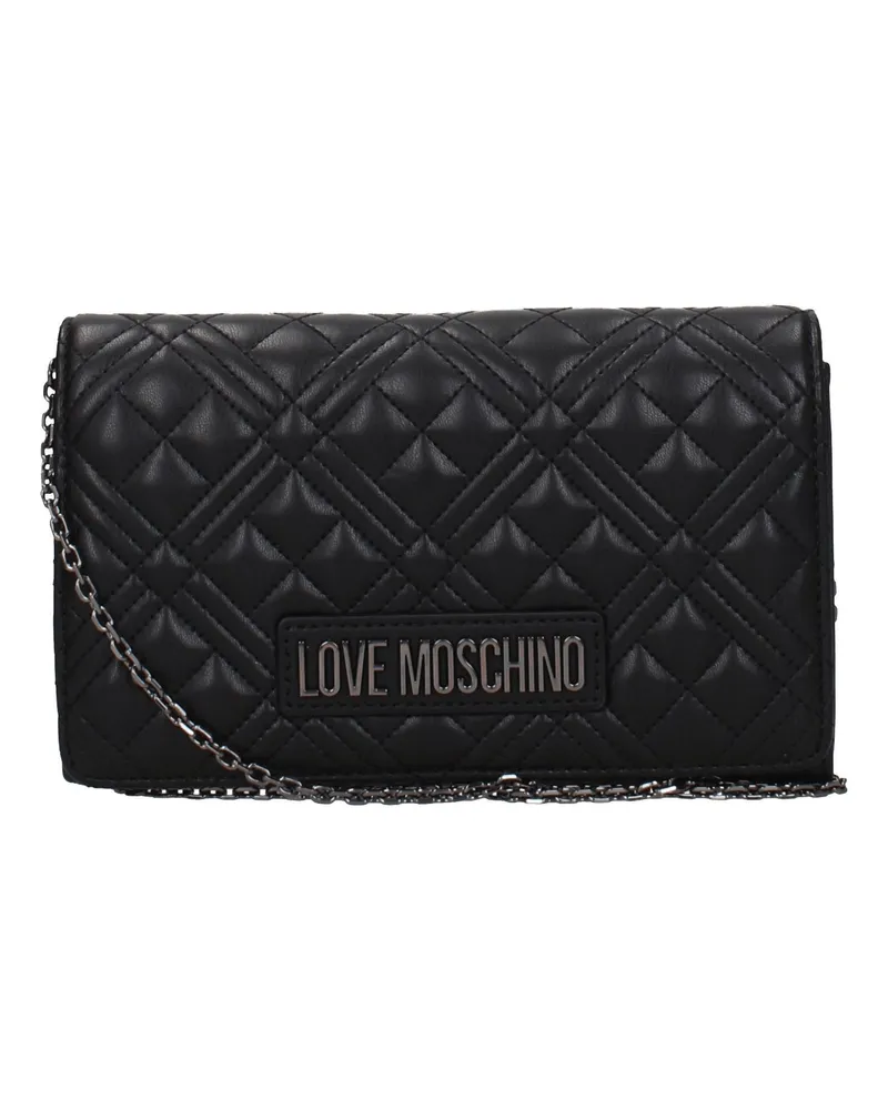 Moschino Pochette Damens Polyurethan Schwarz/Schwarz -