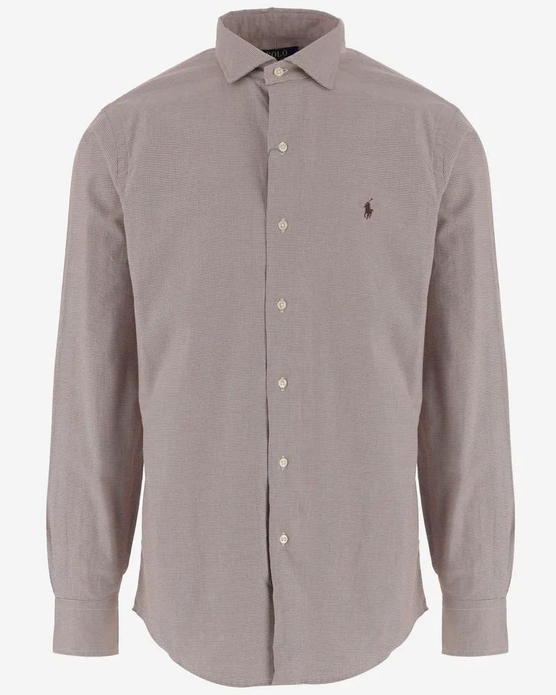 Ralph Lauren Baumwollhemd mit Logo Beige