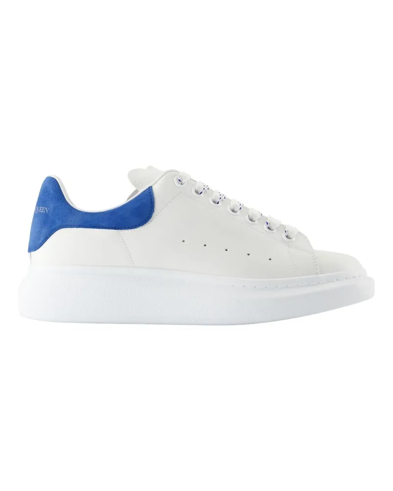 Alexander McQueen Übergroße Turnschuhe  Leder Weiß Blue