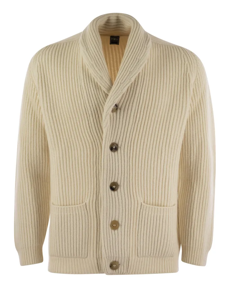 Fedeli Pure Cashmere Cardigan Milk