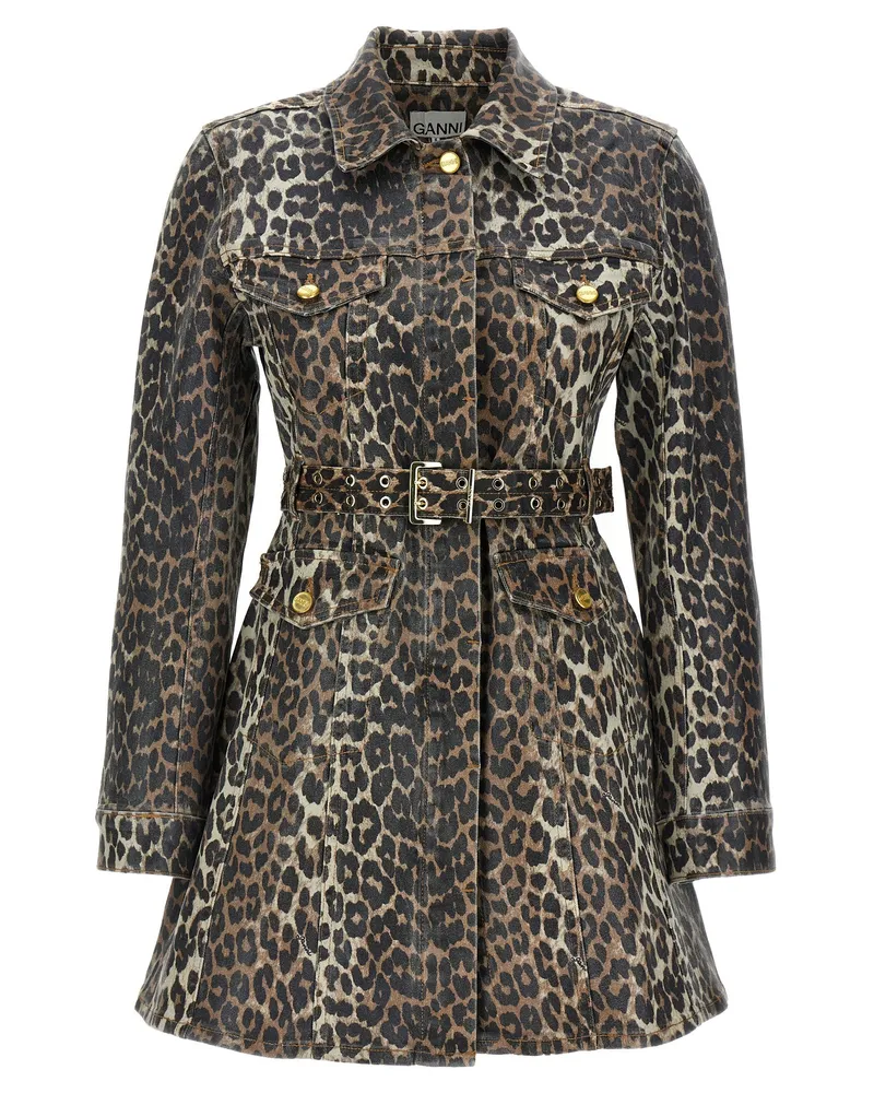 Ganni Denim -Kleid Multicolor