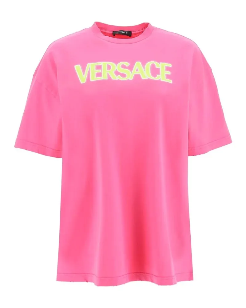 Versace Versace Cotton Logo Top Rosa
