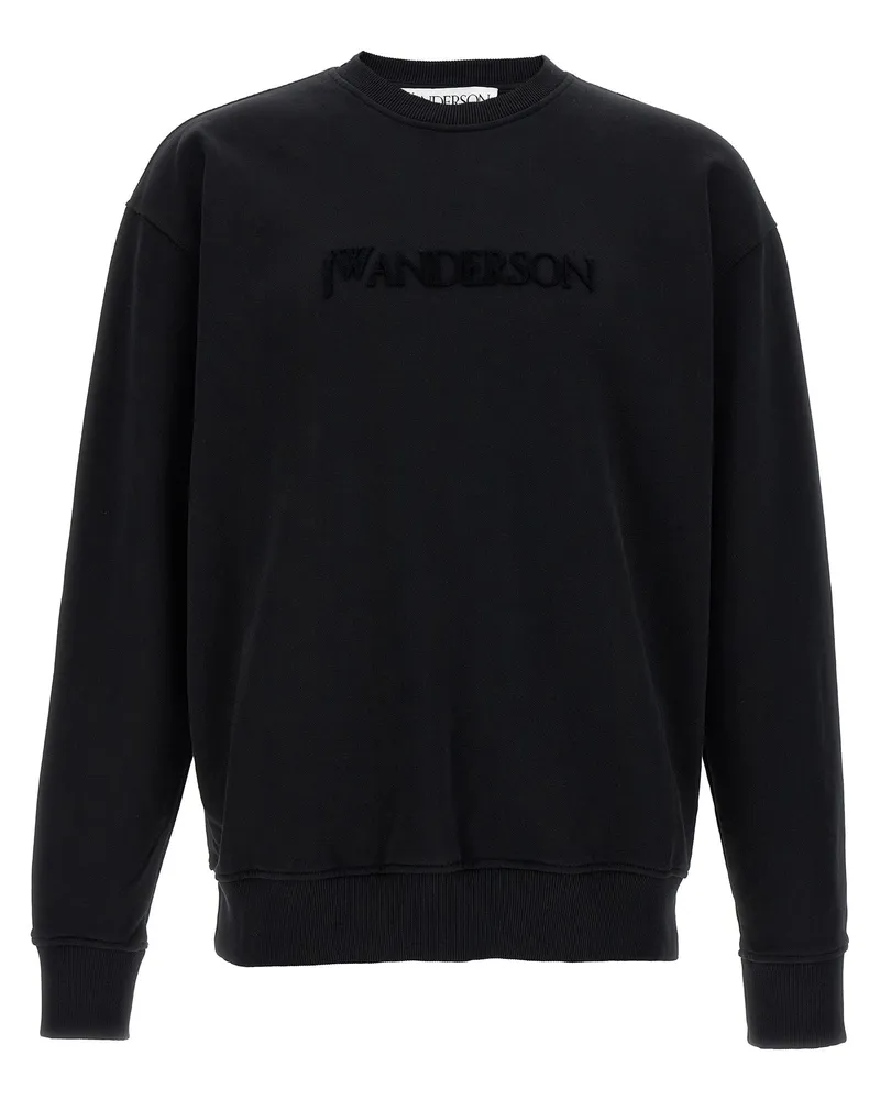J.W.Anderson Logo Stickerei' Sweatshirt Black
