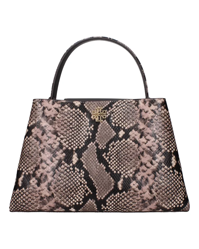 Tory Burch weibliche Handtaschen braun und rosa Leder -