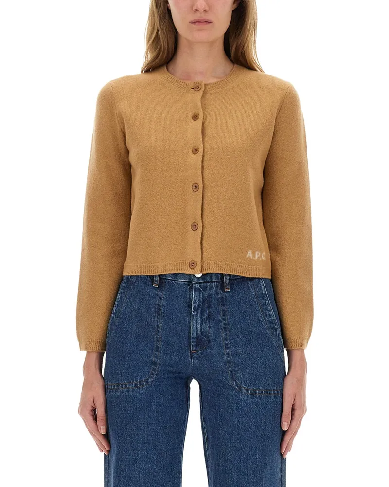 A.P.C. Strickjacke "Mila Beige
