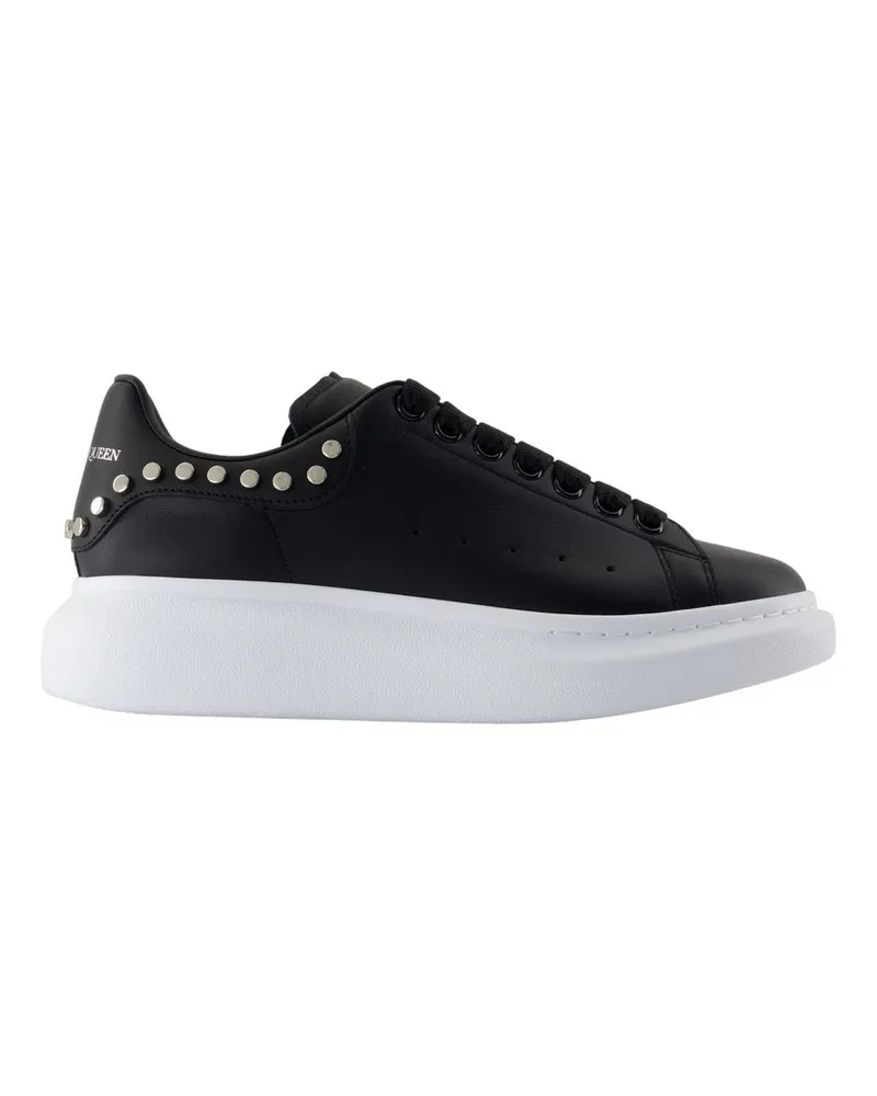 Alexander McQueen Übergroße Turnschuhe  Leder schwarz Black
