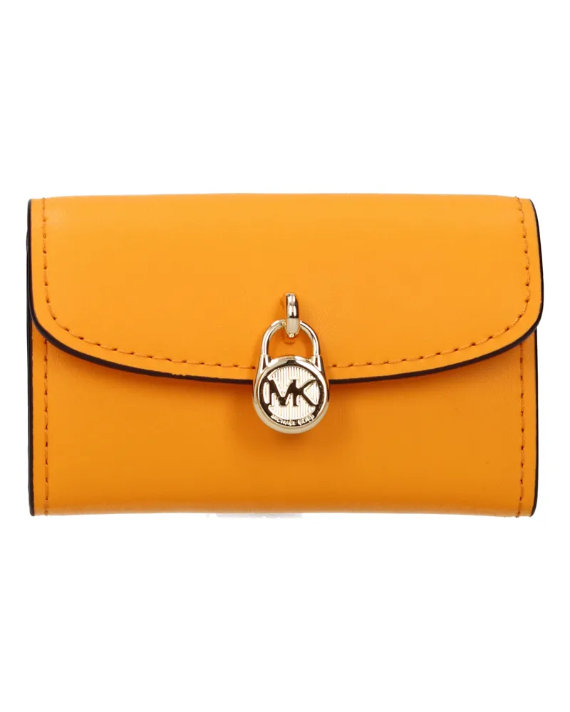 Michael Kors Lyra Damens Orangefarbene Lederbrieftasche -
