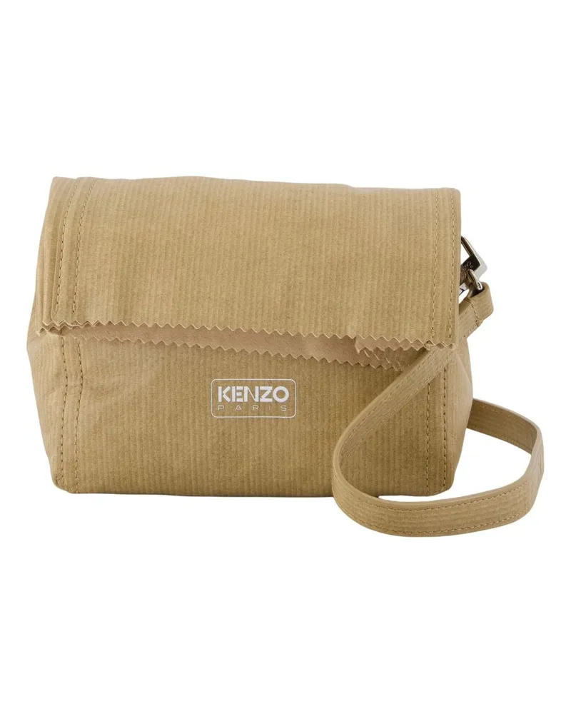 Kenzo Beutel auf Gurtbrieftasche auf der Kette  Leder Beige Beige