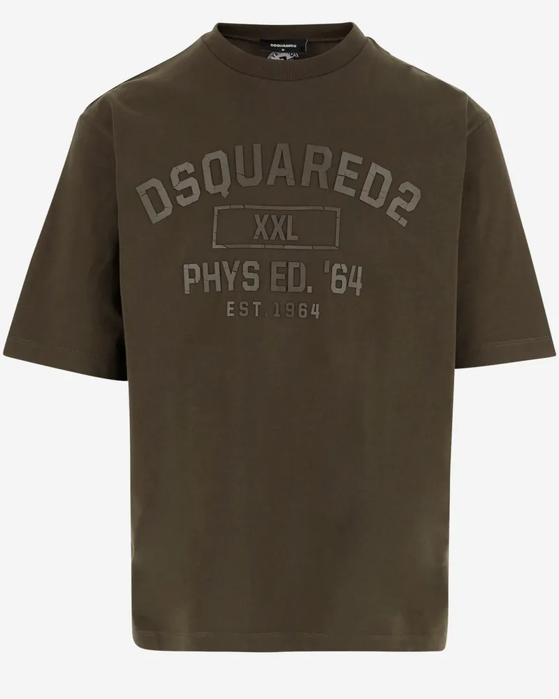 Dsquared2 Baumwoll -T -Shirt mit Logo Green