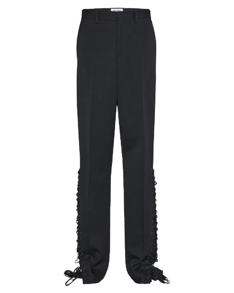 Jean Paul Gaultier Wolle maßgeschneiderte Hose Black