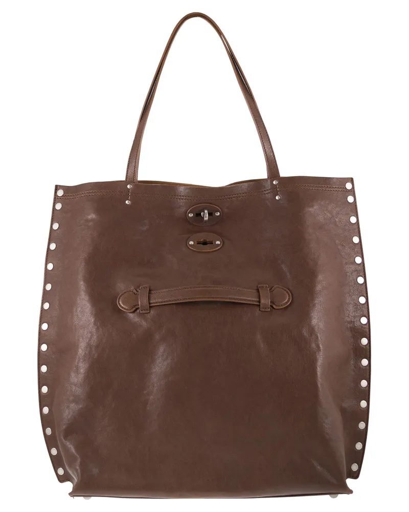 Zanellato A' Spasso Lederhandtasche M Brown