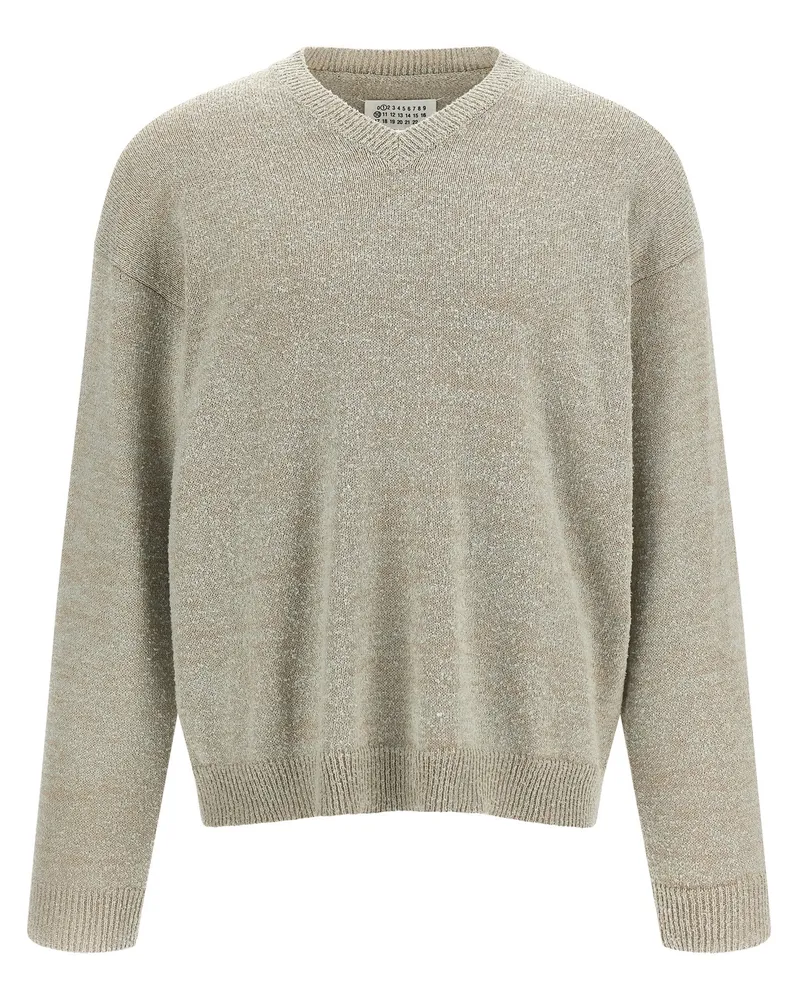 Maison Margiela Bouclé -Pullover Beige