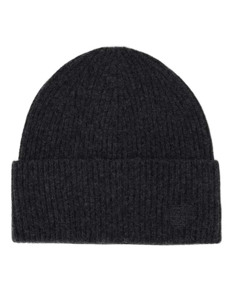 Totême Rippen Beanie  Wolle grau Grey