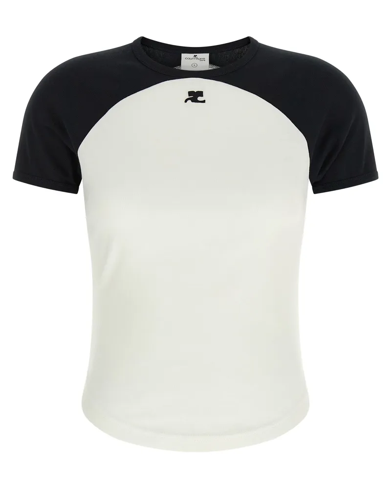 Courrèges Courreves 'Circle Contrast' T -Shirt White