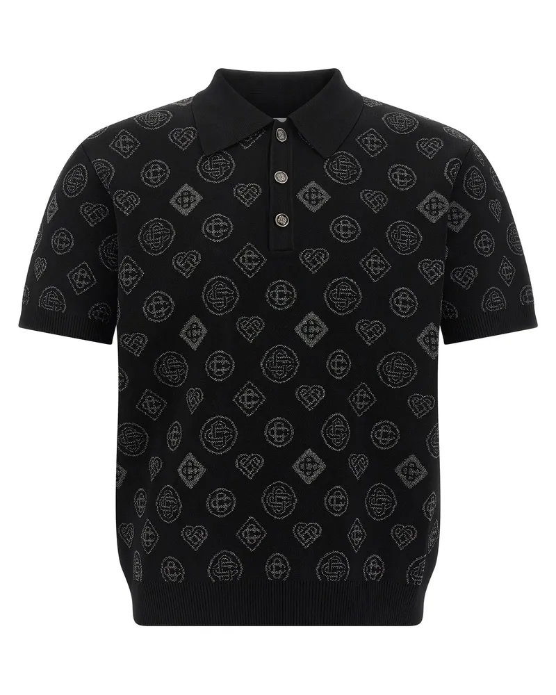 Casablanca Paris City' Polo -Shirt Black