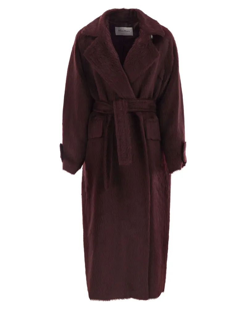 Max Mara Albata1234 Long Coat in Alpaka und Wolle Bordeaux