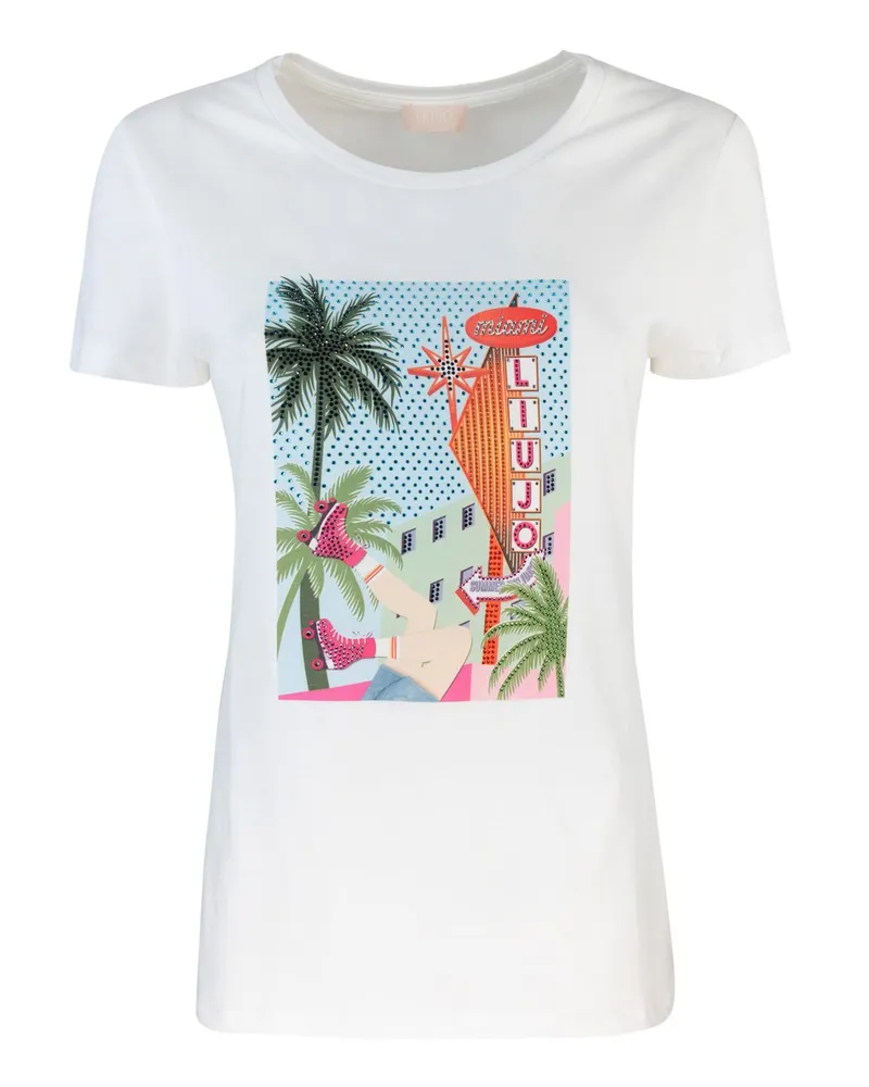 Liu Jo T Shirt Bianca Con Stampa White