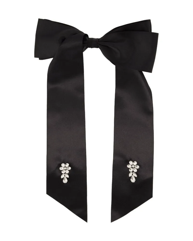 Simone Rocha Blumenschuhe Haarclip  Polyester schwarz Schwarz