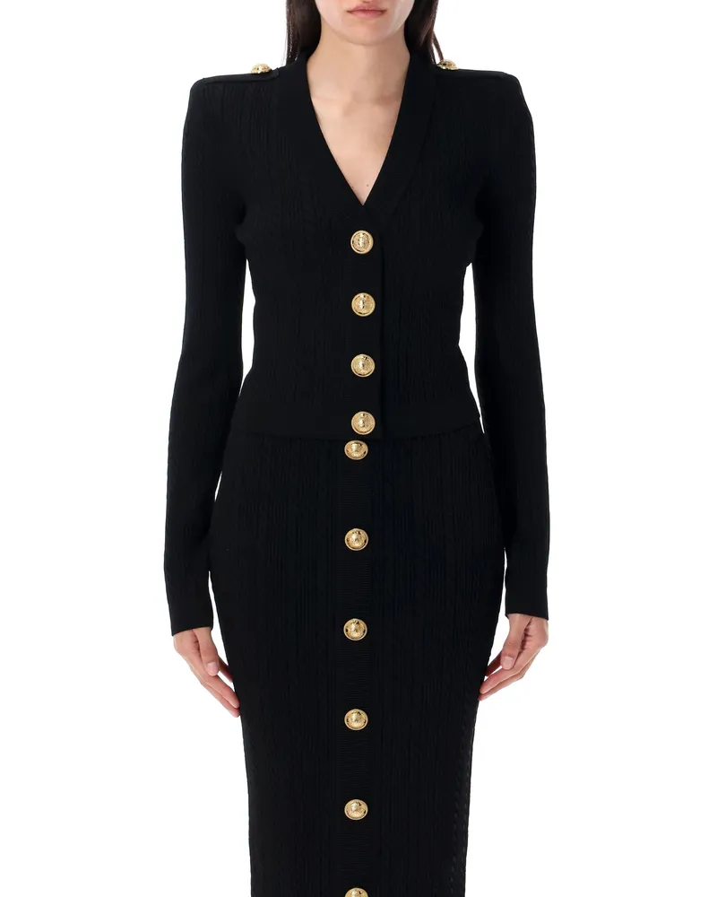 Balmain Pullover schwarz Black